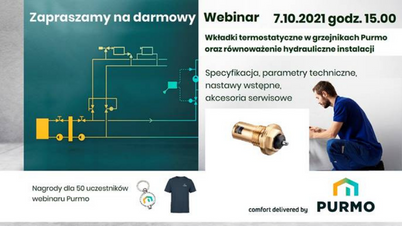 Akademia IK dla Profesjonalistów - Wkładki termostatyczne w grzejnikach Purmo oraz równoważenie hydrauliczne instalacji