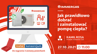 Akademia IK dla Profesjonalistów - webinarium Immergas "Jak prawidłowo dobrać i zainstalować pompę ciepła?"