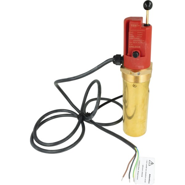 Elektromechaniczny czujnik niskiego poziomu wody w kotle z sondą R2 wkręcaną w kocioł, przyłącze GZ 2''