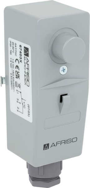 Czujnik temperatury HVAC AFRISO BRC (nastawa wewnętrzna) poł. potrójne, zakres pom. 20-90'C