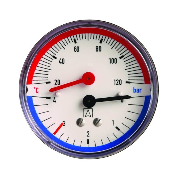Manometr AFRISO TM aksjalne 1/4'' fi 63 mm, 0 - 4 bar, 20 - 120'C