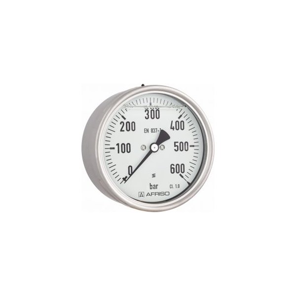Manometr z rurką Bourdona AFRISO RF glicerynowy 0/1,6 bar G1/4B aksjalne fi 80 mm, kl. 1.6%