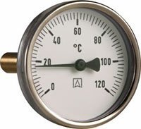Termometr bimetaliczny AFRISO BiTh fi 100 mm 0…120'C tuleja 200 mm połączenie ax