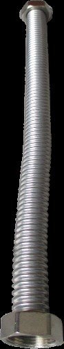 Gotowy odcinek rury nierdzewnej. Wraz z nakrętkami i uszczelkami. INOX 1/2"GW- 1/2"GW L-20cm