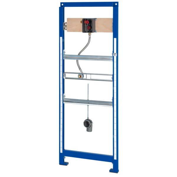 Stelaż podtynkowy AQUAFIX do pisuarów ze stali szlachetnej wyposażony w puszkę montażową podtynkowej armatury spłukującej FLUSH-S i FLUSH-C, AQFX0002. Wymiary: 525 x 1140 mm