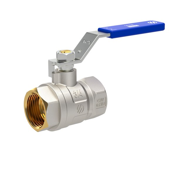 SENA VA30 zawór kulowy Ni-Free, 1 1/4''GW x 1 1/4''GW, niebieska dźwignia INOX