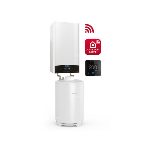 ONE PREMIUM 24 NET pakiet kotła jednofunkcyjnego kondensacyjnego z zasobnikiem, regulatorem pogodowym i zdalnym sterowaniem za pomocą aplikacji na smartfon ARISTON NET