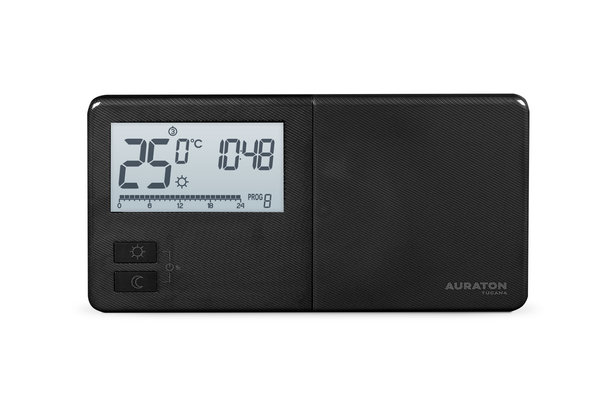AURATON Tucana ( wersja czarna ) - Tygodniowy, przewodowy regulator temperatury