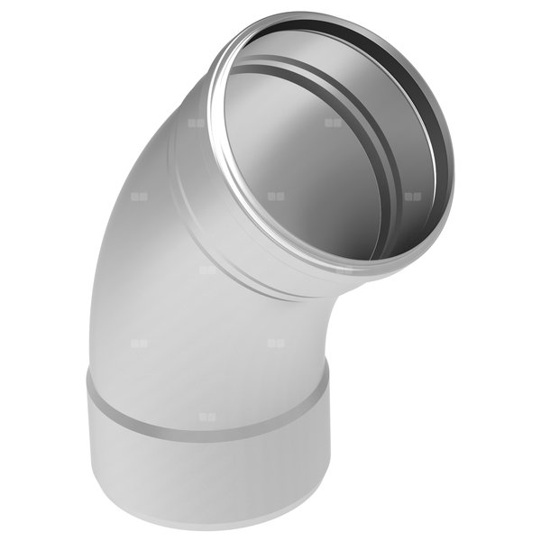 Kolano długi promień 45 st., DN =315mm, stal kwasoodporna