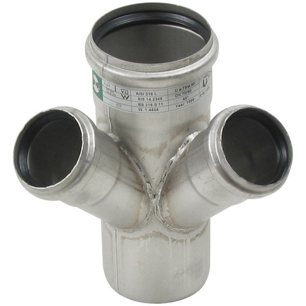 Czwórnik 45 st./ 90 st. 50X75 mm, stal kwasoodporna