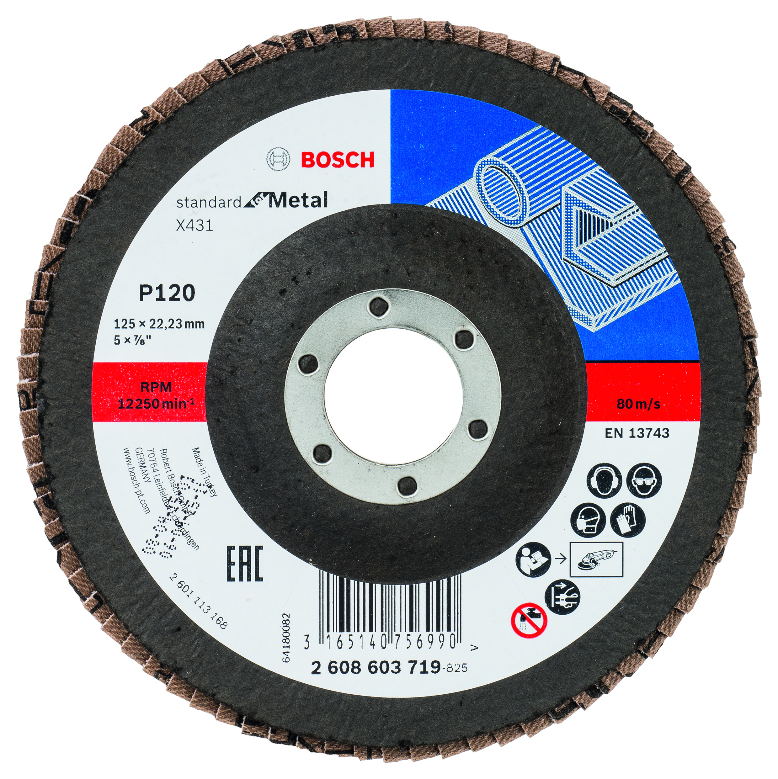 TARCZ/LISTK,X431 PROST, 125x22.23mm,G120