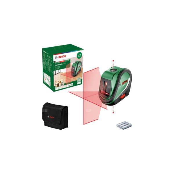Laser liniowy Universal Level 2UNI (Carton) crossline laser zasilanie akumulatorowe/bateryjne