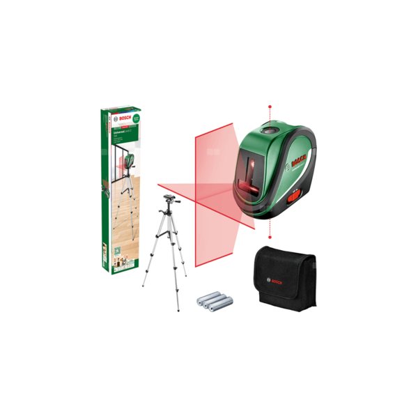 Laser liniowy Universal Level 2 UNI (Carton) + Tri pod TT150 zasilanie akumulatorowe/bateryjne