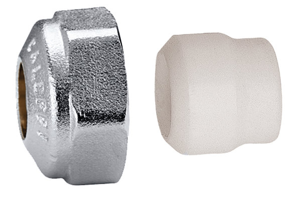 Złączka zaciskowa do rur miedzianych, z uszczelką z PTFE 23 P1,5-15