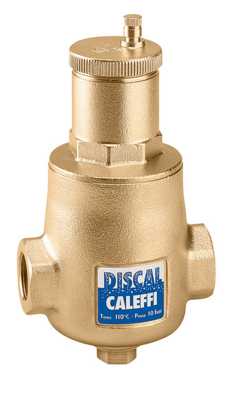 DISCAL - Separator powietrza. Przyłącza z gwintem wewnętrznym z odwodnieniem 1 1/4"