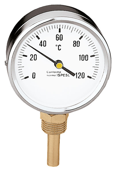 Termometr, przyłącze dolne 100mm 0-120  st. C