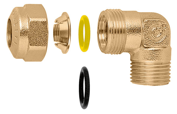 Kolanko z gwintem zewnętrznym 1/2"-10
