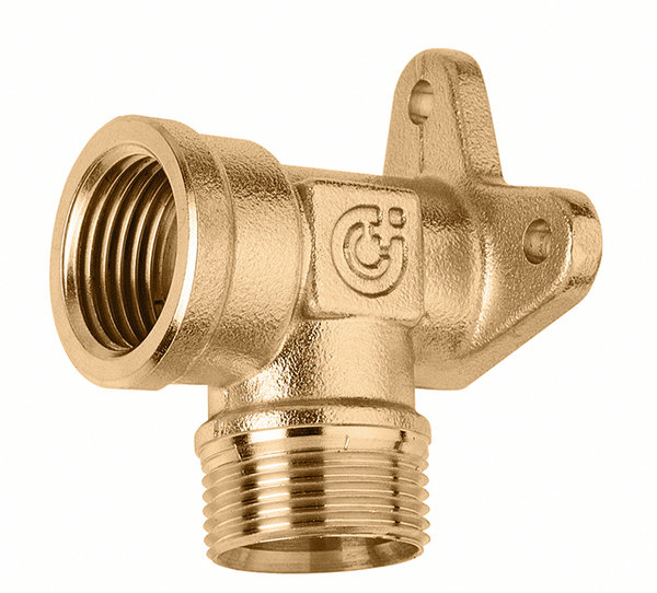 Złączka kolankowa z gwintem wewnętrznym do montażu na ścianie 1/2" GW x 23 p.1,5 GZ