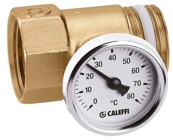 Złączka z termometrem 1 1/4" GW x GZ bez uszczelki PTFE