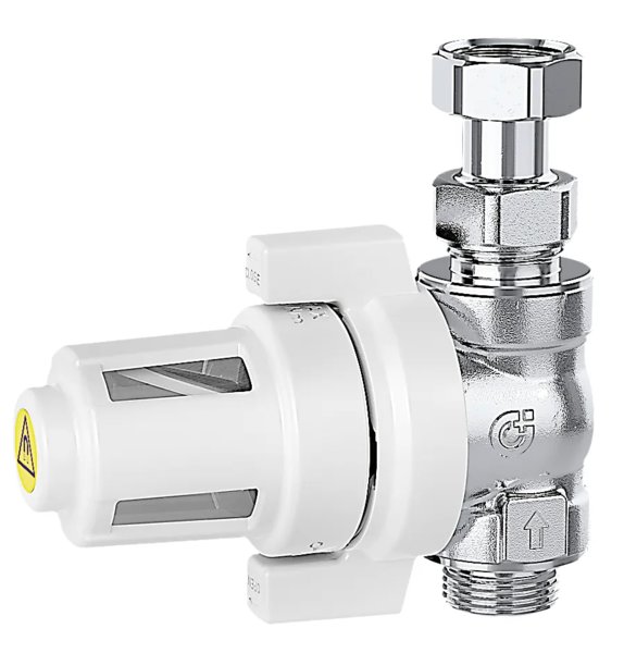 Caleffi XS® - urządzenie filtrujące z magnesem do montażu pod kotłem, wersja prosta 3/4" GZ x 3/4" GW ruchoma nakrętka