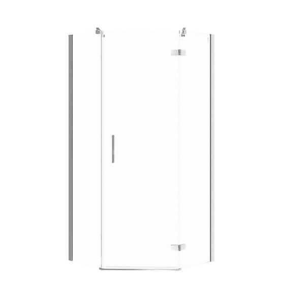 KABINA PRYSZNICOWA PIĘCIOKĄTNA CITY 90X90X195 PRAWA SZKŁO TRANS.