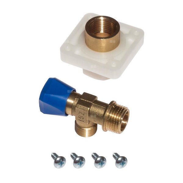 ZAWÓR KĄTOWY ODCINAJĄCY Z MUFĄ DO STEL PODT CERSANIT/HI-TEC/LINK