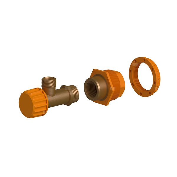 ZAWÓR KĄTOWY ODCINAJĄCY Z MUFĄ DLA SYSTEM AQUA 5/7/9