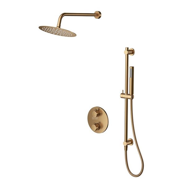 SET B920 ZESTAW PODTYNKOWY Z BATERIĄ TERMOST. WAN-NATR ZEN MIEDŹ SZCZO