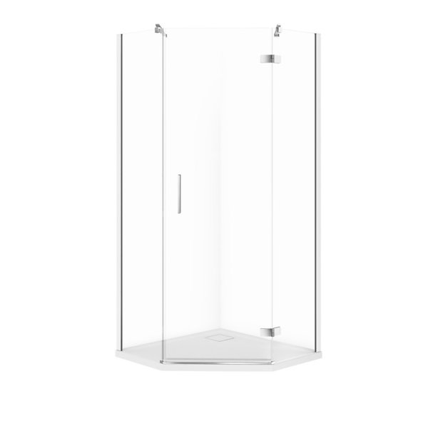 SET C516 KABINA PIĘCIOKĄTNA CITY PRAWA CHROM 80X80X195+TAKO SLIM WIR