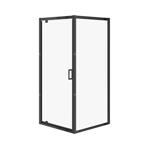 KABINA NAROŻNA ARTECO CZARNA PIVOT 80X80X190 SZKŁO TRANS