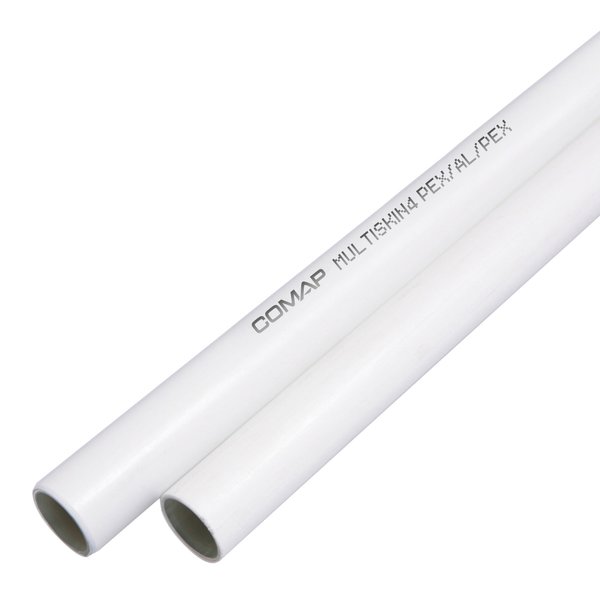 Rura PE-Xc/AL/PE-Xc COMAP MultiSkin4 75 mm x 6 mm, izolacja kolor biały - sztanga 5m wielowarstwowa gładka