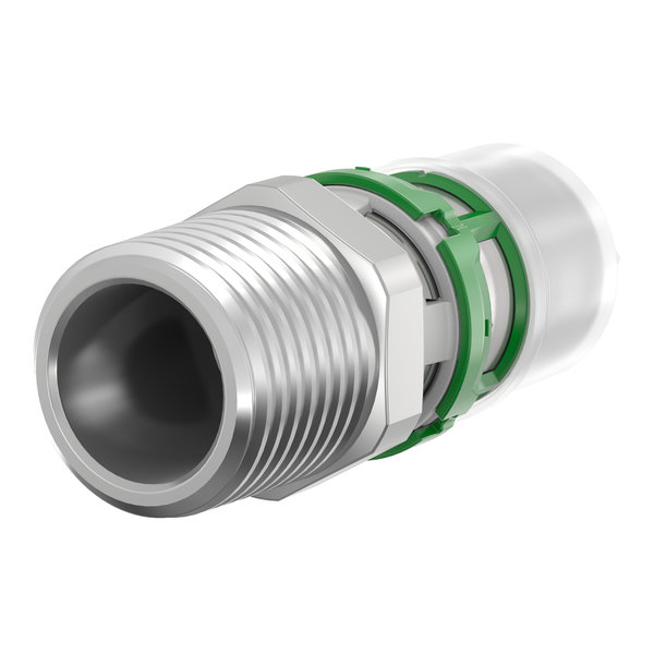 Złączka prosta, końcówka zaprasowywana COMAP MultiSkin Visu-Control, mosiądz, 18x2 x 1/2'' (MZ x GZ)