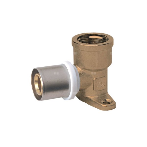 Kolano CONEX BÄNNINGER BF7472 G z łapami, mosiądz, 16 mm x 1/2'' (system b flex x GW)