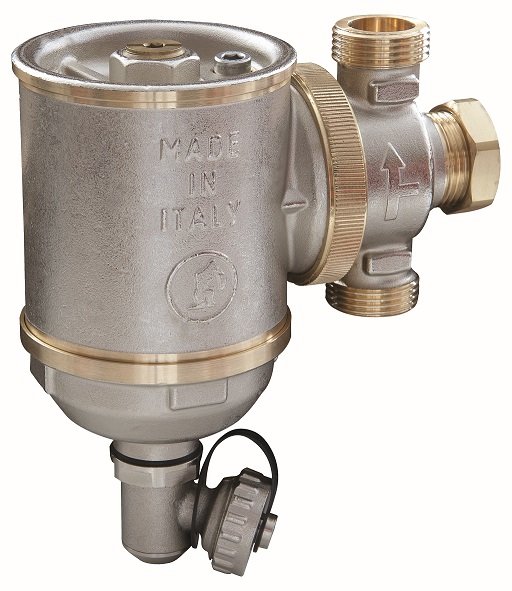 CONCEPT kompaktowy magnetyczny separator zanieczyszczeń z komorą cyklonową z osadnikiem i filtrem 300 µm do instalacji c.o. GZ ¾''