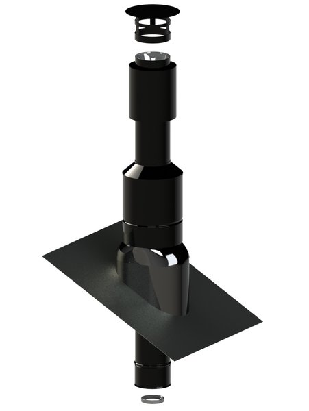 Rura powietrzno-spalinowa z zakończeniem pionowym Concept By JEREMIAS pp 60/100mm x 60/100mm, długość 930 mm