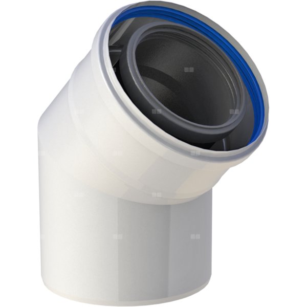 Kolano Concept By JEREMIAS 45' (pp) ZZ x ZW 60 x 100 mm powietrzno-spalinowe, kolor biały