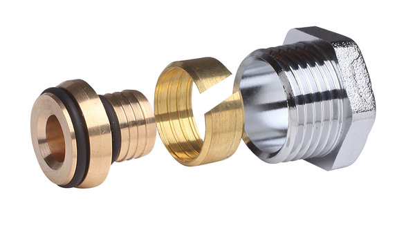 Zestaw przyłączeniowy z pierścieniem zaciskowym DANFOSS mosiądz 1/2''