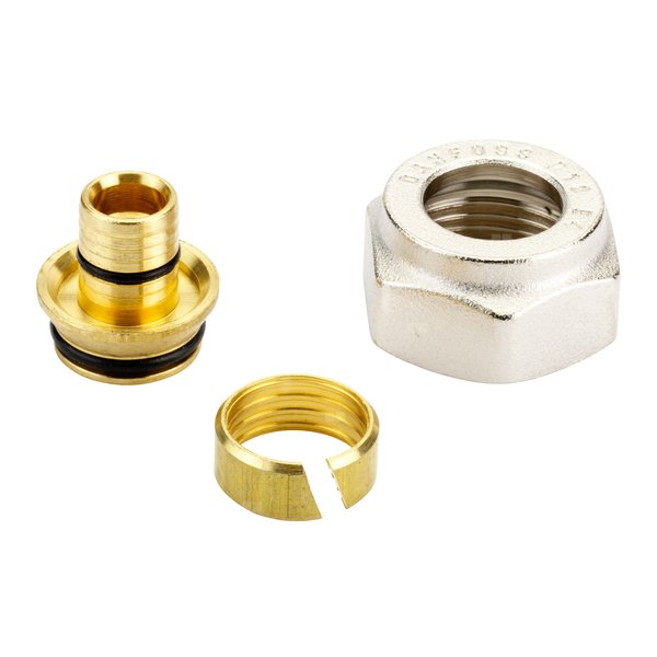 Złączki zaciskowe do węży plastikowych PEX, G 3/4", 16x2.2, Niklowany