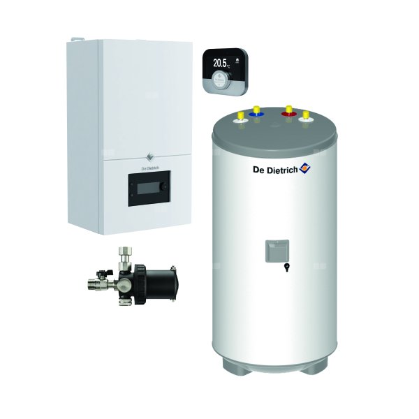 Pakiet - Kocioł gazowy jednofunkcyjny DE DIETRICH MCR4 32 kondensacyjny wiszący 3.8 - 34.9 kW + RegulatorSMART TC + Zasobnik c.w.uAQUAvie125 + Filtr magnetyczny XS90