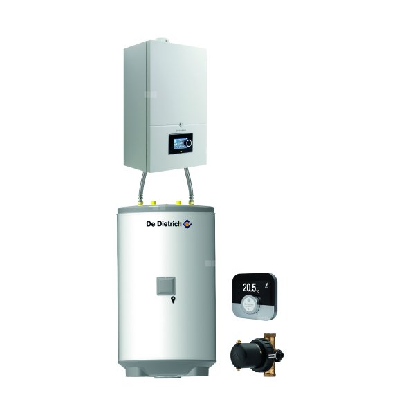 Pakiet - Kocioł gazowy jednofunkcyjny DE DIETRICH Virtuens Smart 32 kondensacyjny wiszący 3.7 - 34.9 kW + RegulatorSMART TC + Zasobnik c.w.uAQUAvie125 + Filtr magnetyczny XS90 A