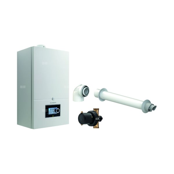 Pakiet - Kocioł gazowy jednofunkcyjny DE DIETRICH Virtuens Smart 15 kondensacyjny wiszący 2.6 - 16.3 kW+ Zestaw powietrzno-spalinowyKoncentryczny PP/Alu fi 60/100 + Filtr magnetyczny XS90 A