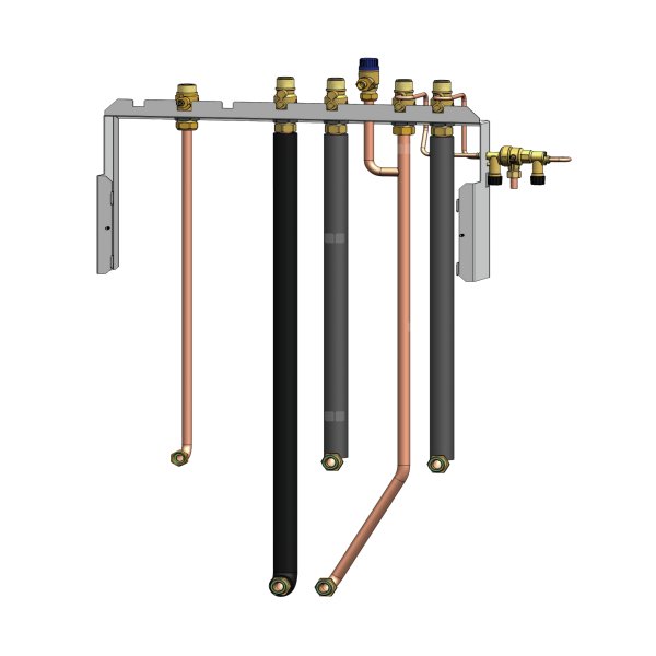 Rama montażowa z kompletem zaworów wyjście centralne