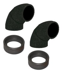 Zestaw 2 kolan PPE z 2 mufami DN 160