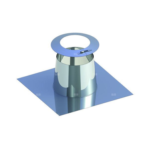 Przejście dachowe płaskie aluminiowe z kołnierzem DN 100