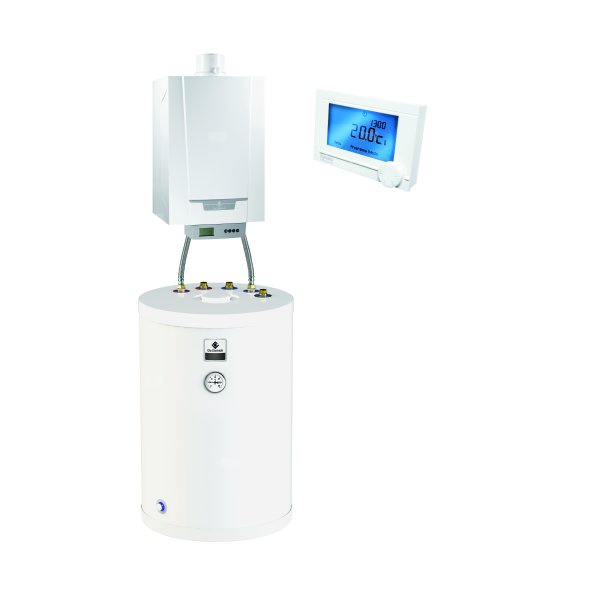 Pakiet - Kocioł gazowy jednofunkcyjny DE DIETRICH MCR3 Evo 24T kondensacyjny wiszący 6.1 - 24.8 kW + RegulatoriSense + Zasobnik c.w.uSRK100MG