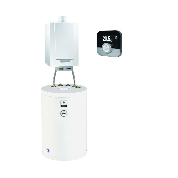 Pakiet - Kocioł gazowy jednofunkcyjny DE DIETRICH MCR3 evo 35T kondensacyjny wiszący 8.5 - 35.7 kW + RegulatorSMART TC + Zasobnik c.w.uSRK100MG