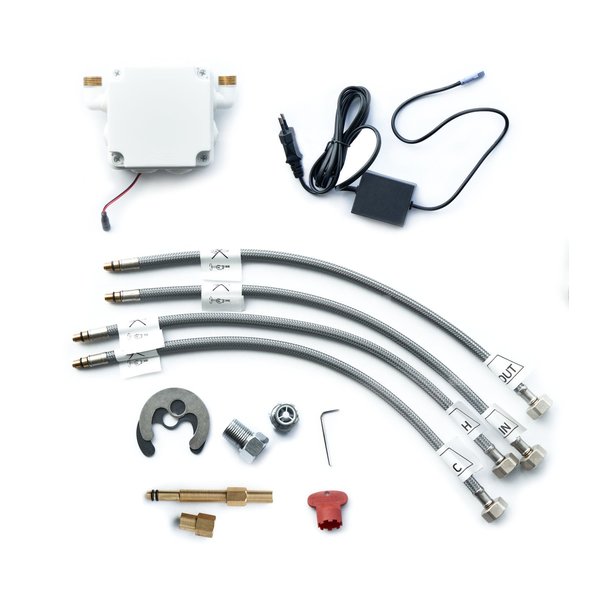 Bateria hiacynt chrom bezdotykowa sensorowa umywalkowa stojąca z regulacją temperatury w korpusie (zasilacz 230/6v)