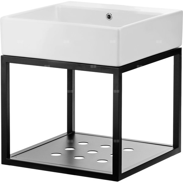 Umywalka temisto biała + konsola wisząca 600x500 mm