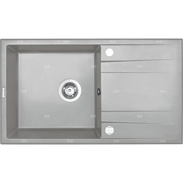 Zlew. eridan szary metalik granit 1k z/o 860x500x203, 3,5" + osprzęt space-saver click