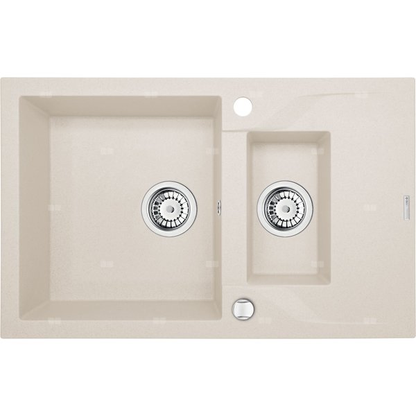 Zlew. andante beż granit 1,5k z/o 780x490x194, 3,5" + osprzęt space-saver
